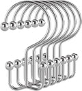 Bathway Shower Curtain Hooks Chrome Shower Curtain Rings, Metal Shower Hooks by Bathway
