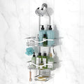 REINHARDT Adjustable Shower Caddy Hanging Over Shower Head by REINHARDT