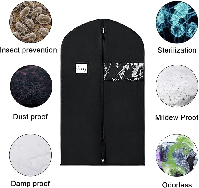 Univivi Garment Bag Suit Bag for Storage and Travel, 40 Inch, Non-woven Fabric - Image 4