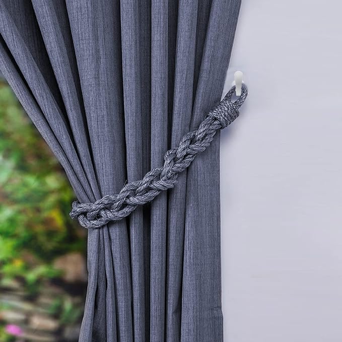 Curtain Tieback Hooks, 4 Pack | Wall Mounted, Decorative, Includes Screws - Image 3