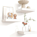 Square Floating Shelves for Wall 8"W x 8"D x 1.2"H, Small Engineered Wood Wall Shelves with Invisible Brackets for Living Room Bedroom Bathroom Office Kitchen Storage & Decor, White Finish, Set of 3