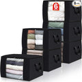 6 Pack Storage Bags for Clothes Blanket Storage Bins by Fabtotes