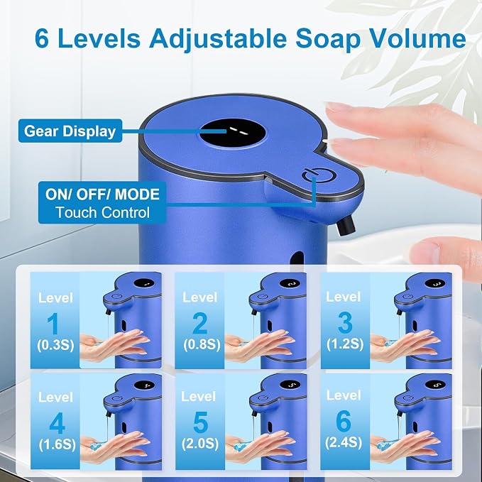OHIFAST Automatic Liquid Soap Dispenser Touchless, USB Rechargeable Smart Hand - Image 3