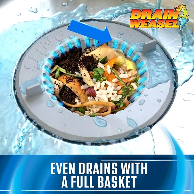 Drain Weasel Slingshot Kitchen Sink Drain Strainer Cover Basket, 1 Pack - Image 7