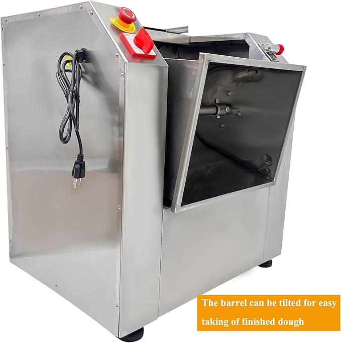 Dough Mixer Electric Food Mixer Commercial Dough Blender Machine Stainless Steel Dough Mixing Machine With Kneading Capacity of 55lbs Flour Mixing Machine 110V with Dough Knife