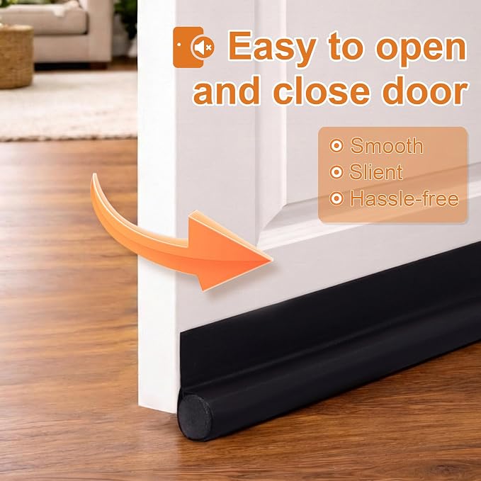HomeProtect Door Draft Stopper 2 Pack Adjustable, Door Sweep - Image 6