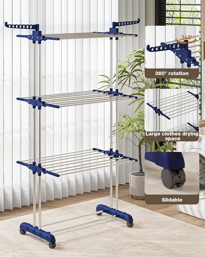 Bigzzia Clothes Drying Rack Folding - Image 4