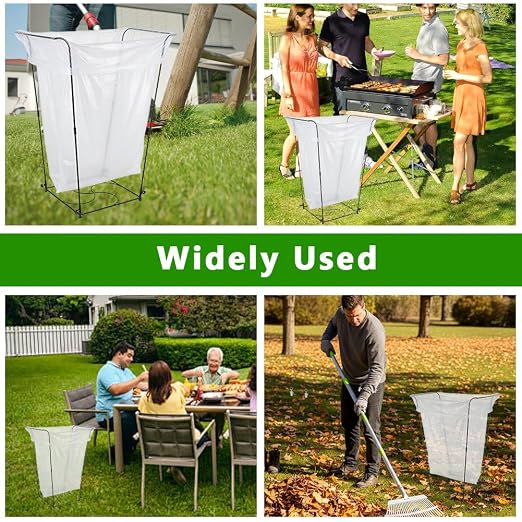Stargarden 2 Pack Trash Bag Holder, Metal Garbage Bag Holder | Leaf Bag Holder - Image 2