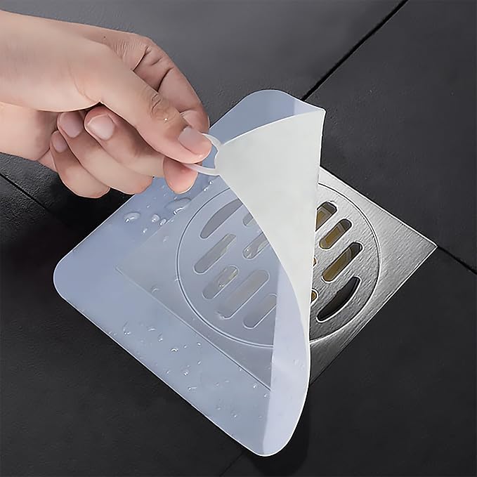 Silicone Tub Stopper Floor Drain Cover, 2 Pieces Sewer Anti-Odor Mat by DIFENLUN