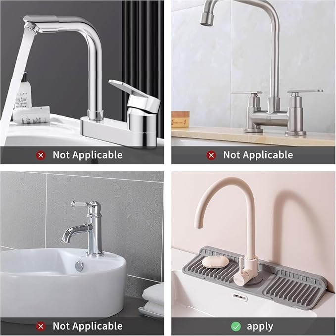 Folding Faucet Mat for Kitchen Sink Upgraded Premium Silicone Splash Guard - Image 4