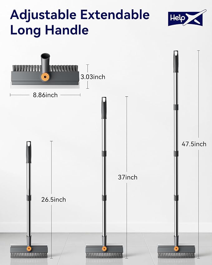 3 in 1 Adjustable Small Floor Scrub Brush - Image 2