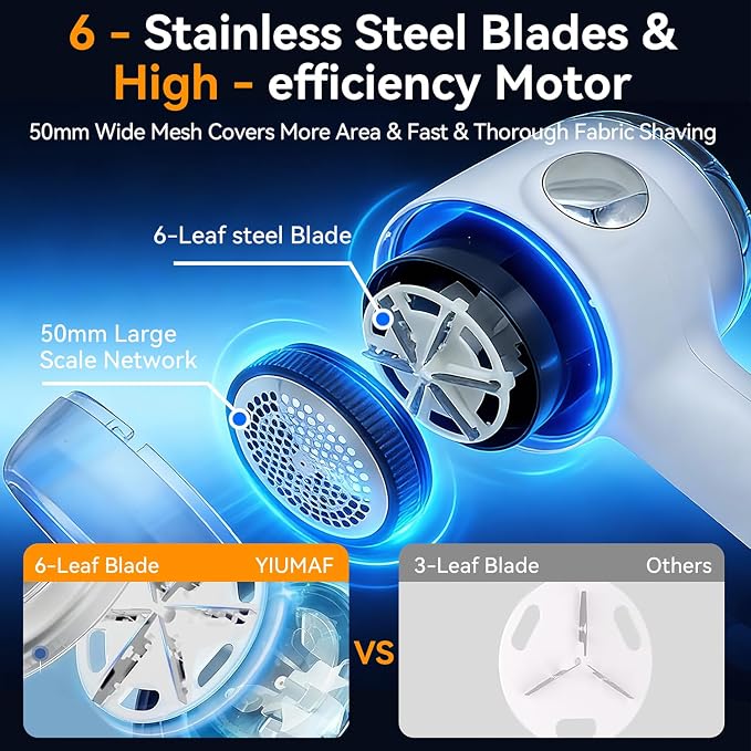 Cordless Rechargeable 2-in-1 Fabric Shaver & Lint Remover - Image 5