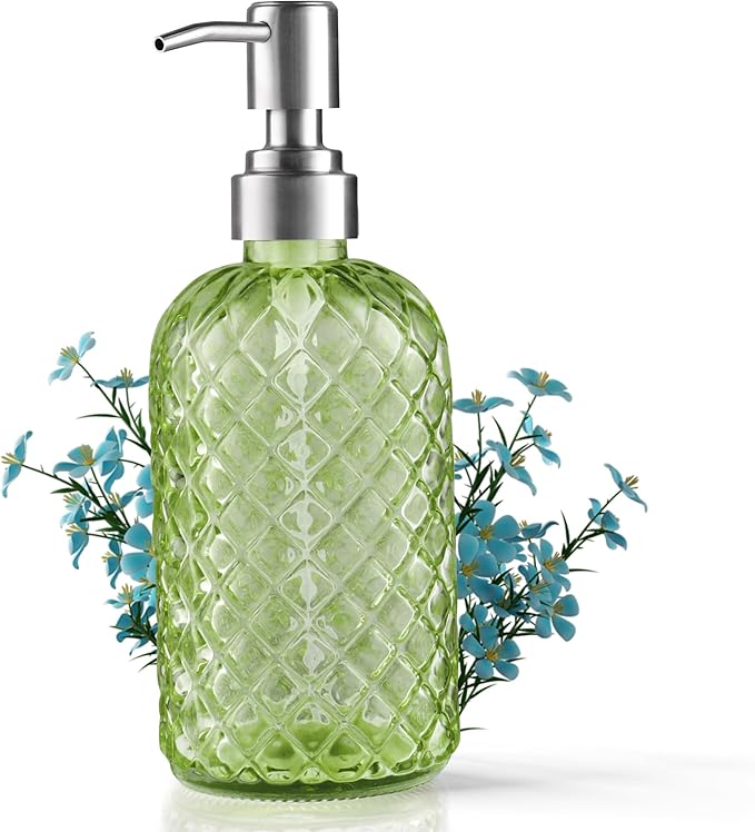 Kaishun 14 OZ Refillable Glass Soap Dispenser by Kaishun