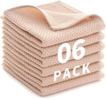 Cotton Dish Towels 6 Pack, 12x12 Inch – Super Absorbent, Quick-Dry & Reusable by LikGuest