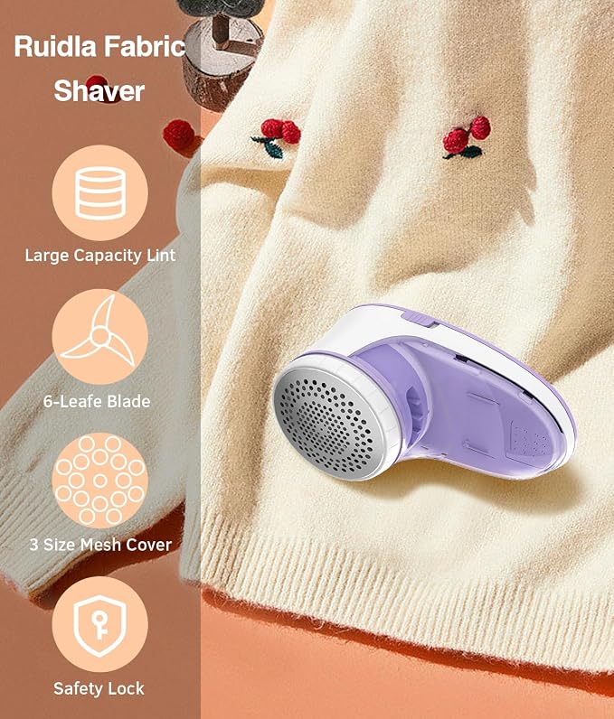 Ruidla Fabric Shaver Lint Remover, Sweater Shaver - Image 7