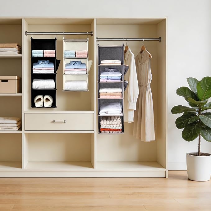 Hanging Closet Organizer and Shelves, 4 Shelves - Image 7
