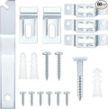 60 Set Frame Lock Security Hanging Kits T-Screw Security Artwork Picture Hangers with T-Head Screws and 1 Hanging Clamp Wrenches for Museums Art Galleries Hotels, Supports up to 15 Pounds