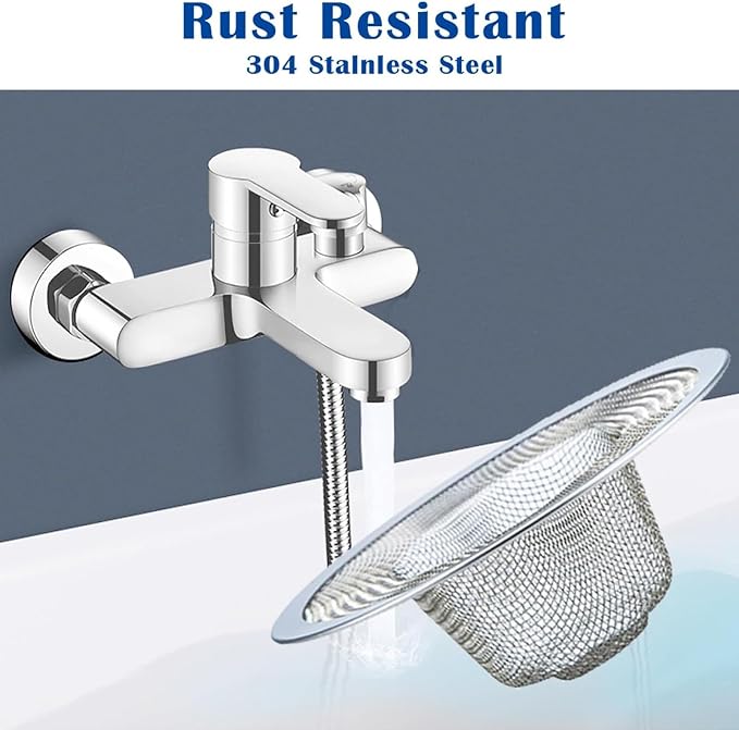 12 pcs Heavy Duty Stainless Steel Slop Basket Filter Trap, 2.75" Top / 1" Mesh - Image 3