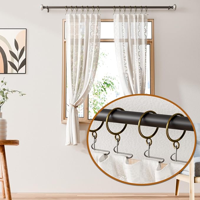 24 Pack Bronze Metal Curtain Rings - Image 4