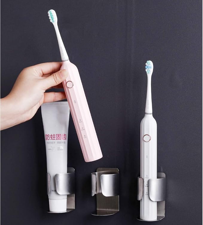 Electric Toothbrush Holder, 304 Stainless Steel Wall Mounted Self Adhesive - Image 4