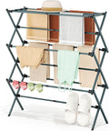 3-Tier Foldable Clothes Drying Rack, 37.6" H, Tool-free Assembly, Extendable by APEXCHASER