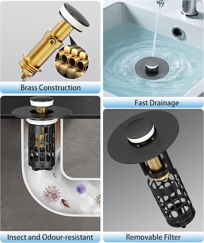 QYHNYJF Upgraded Bathroom Sink Stopper - Image 4