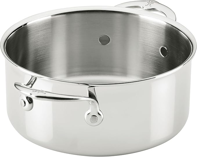 Hestan ProBond Luxe 3-Quart Soup Pot with Lid, Professional Clad Stainless Steel, ProCore Tri-Ply Clad Construction, Polished Exterior, Induction & Oven Safe