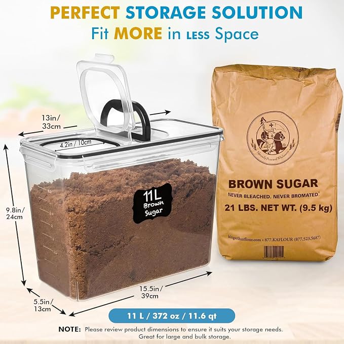 Shazo 2 PC Flour Sugar Storage Containers - Image 4