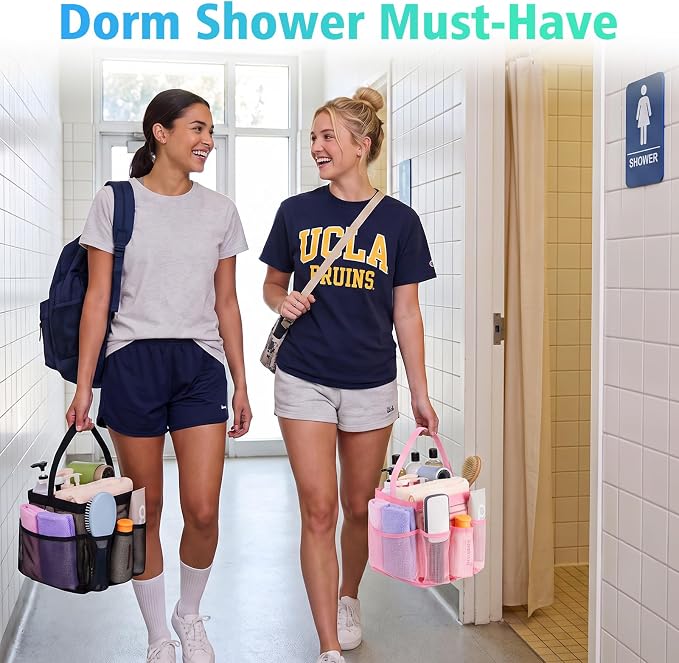 EUDELE 2 Pack Mesh Shower Caddy Portable - Image 2