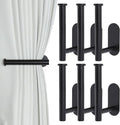 Groleca Adhesive Curtain Holdbacks No Drill Curtain Tiebacks, 6 Pack, Metal by GROLECA