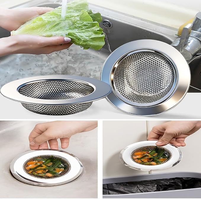 Seatery Kitchen Sink Drain Strainers/Filter/Screen/Basket Strainer, Stainless - Image 5