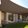 LOVE STORY Custom Size 15' x 22' Brown Sun Shade Sail Canopy Commercial Rectangle Sail Shade Fabric for Patio Garden Backyard Pool (Customized)
