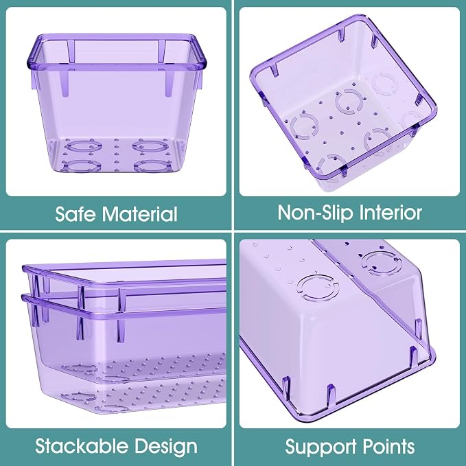 25 PCS Plastic Drawer Organizer Set, Makeup Organizers and Storage Bins | 4 - Image 3