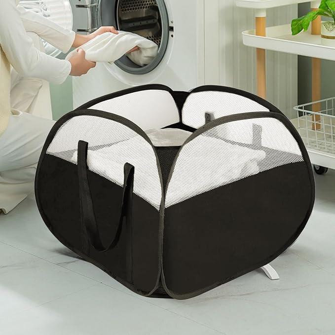 Collapsible Laundry Baskets, Tear Proof Pop Up Laundry Hamper - Image 9