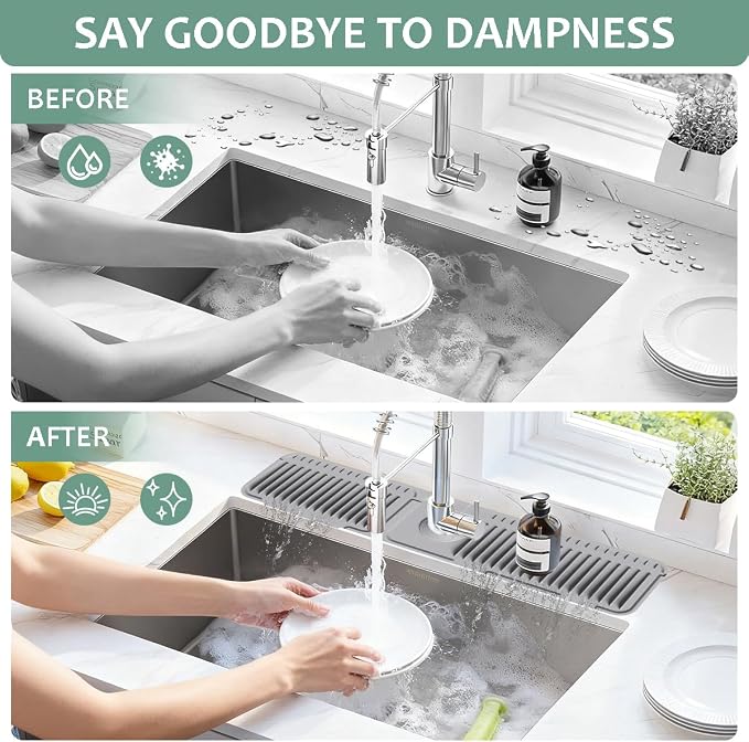 24 Inch Upgraded Draining Mat Folding Faucet Mat - Image 4