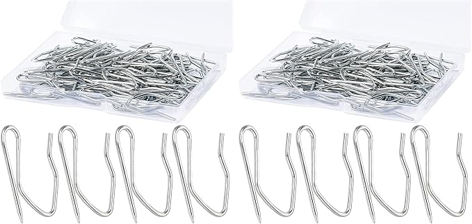 1.2 Inches Curtain Hooks, Sopito 58pcs Metal Drapery Pin and Hook by Sopito