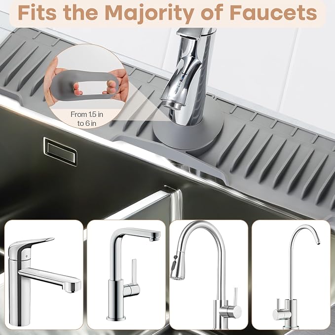 24 Inch Faucet Mat for Kitchen Sink, Kitchen Sink Splash Guard | Sink Protector - Image 4