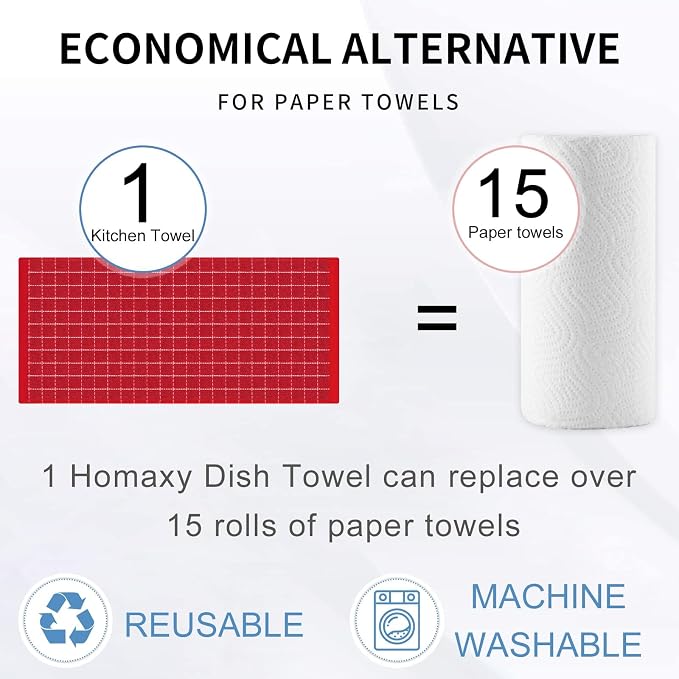 Homaxy Kitchen Towels and Dishcloths Set - Image 7