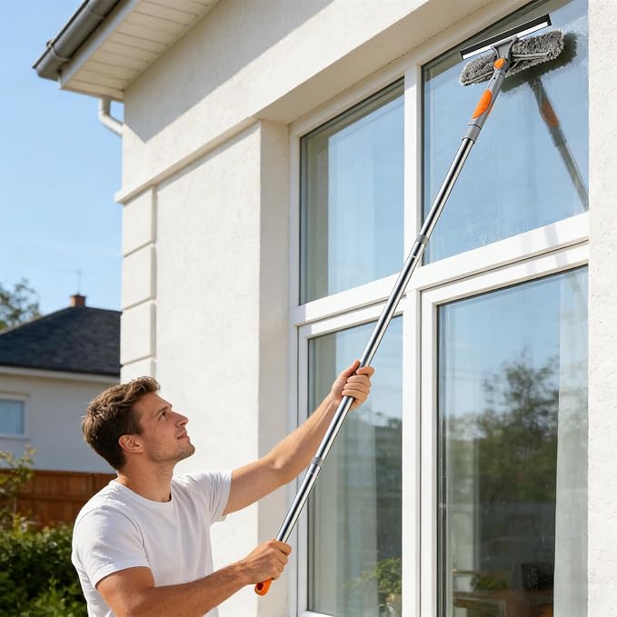 SetSail Window Squeegee with 66in Extension Pole 2-in-1 Window Cleaning Kit | - Image 3