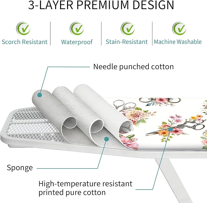 Floral Ironing Board Cover and Pad - Image 3