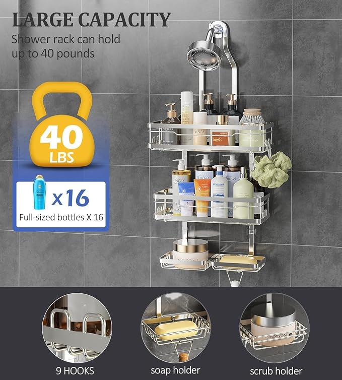 OMAIRA Shower Caddy Hanging - Image 4