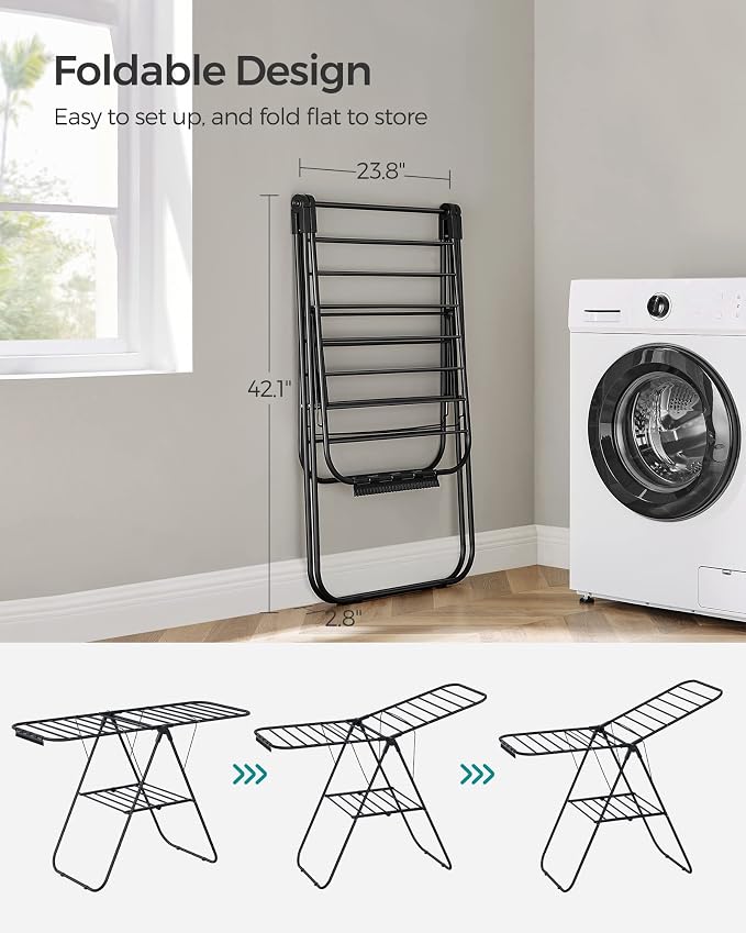 SONGMICS Clothes Drying Rack, - Image 4