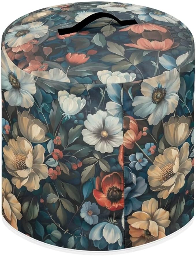 Flashideas Floral Print Dust Cover Compatible with 6 qt Instant Pot and Extra Accessories, for Electric Pressure Cooker Rice Cooker and Air Fryer Insulated Protector Cover Keep Appliance Clean