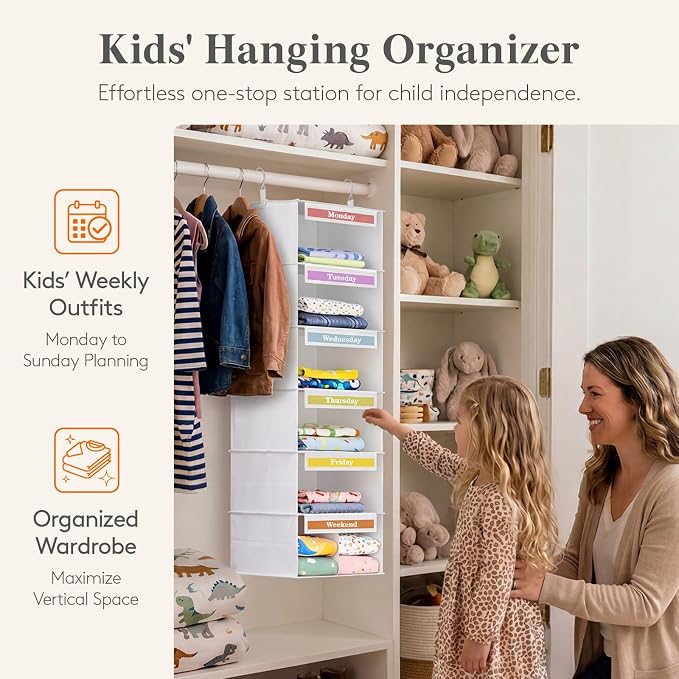 Lifewit 6 Shelf Weekly Hanging Clothes Storage Organizer - Image 7