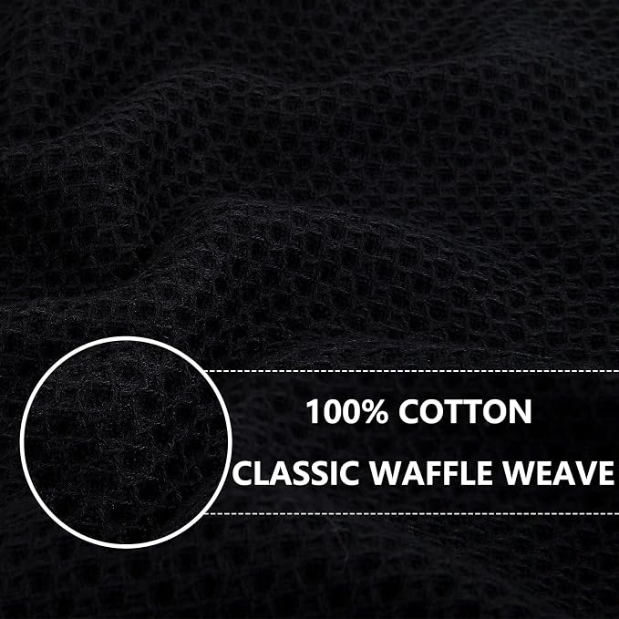 Homaxy 100% Cotton Waffle Weave Kitchen Dish Towels 12-Pack, Ultra Soft - Image 2