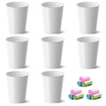 Lysam Bathroom Trash Can 8 Pack, 1.8 Gallon Small Trash Can by Lysam