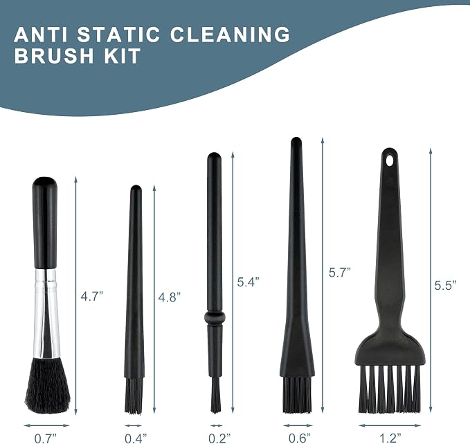 5 PCS Mini Keyboard Brushes, Anti-Static Brush - Image 2
