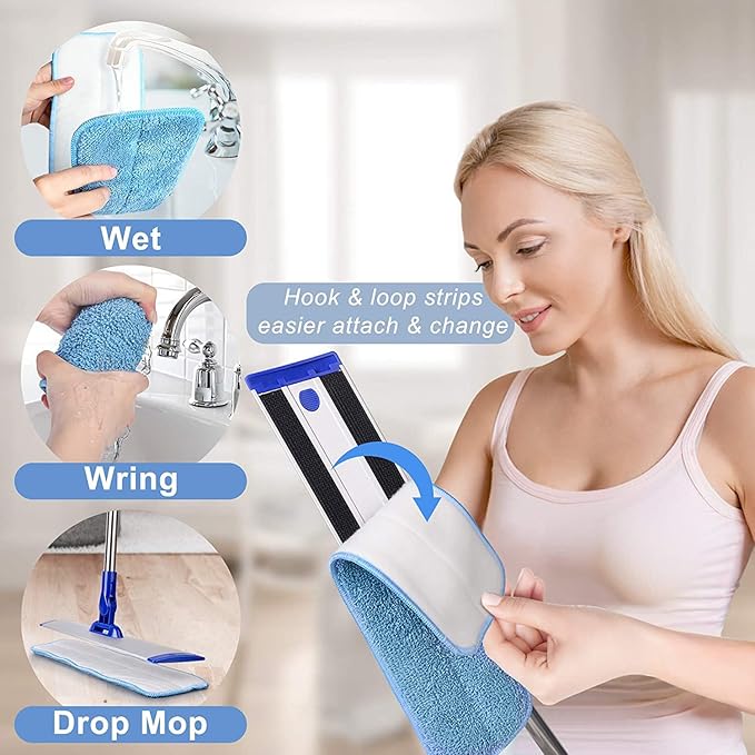 18" Professional Microfiber Mop Floor Cleaning mop, Flat Mop - Image 4