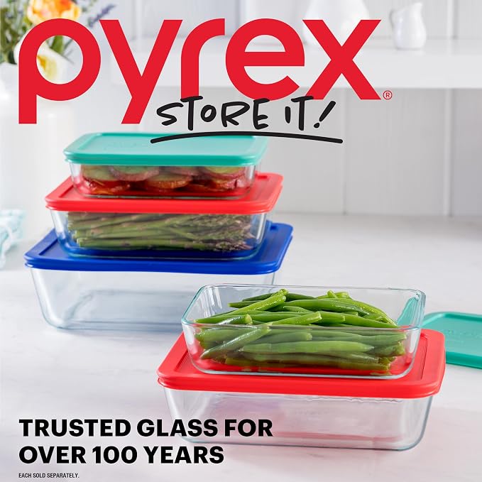 Pyrex Simply Store 6 Cup Glass Food Storage Container, BPA-Free Lids | BPA-free - Image 6