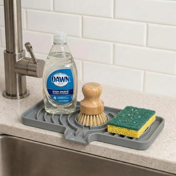 JACZZO Silicone Sponge Holder for Kitchen Sink, Sink Caddy - Image 2